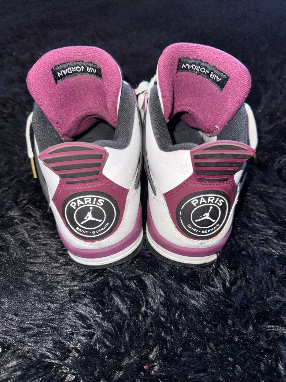 Jordan men White and Purple Retro-Style Sneakers